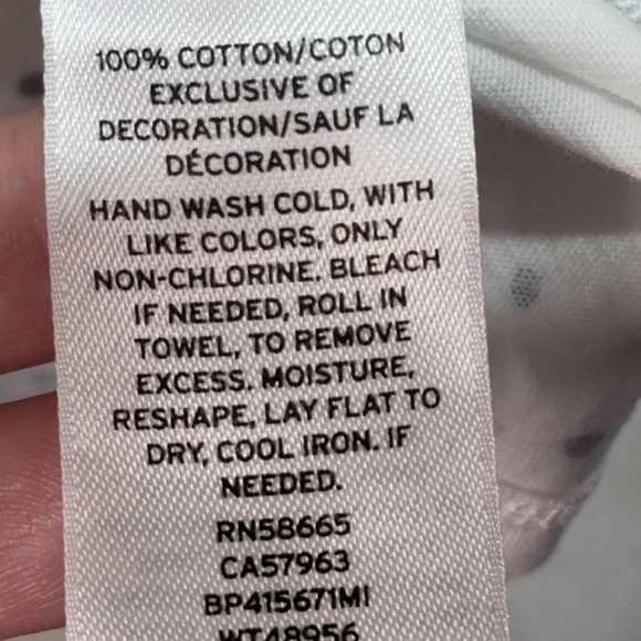 BP Nordstrom Scoop Neck Cropped Polka Dot Shirt S - Picture 5 of 6